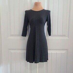 Agnes & Dora grey swing tunic dress.  Pockets XS 3/4 sleeves